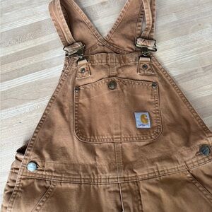 Vintage Carhartt Kids Tan Workwear Overalls